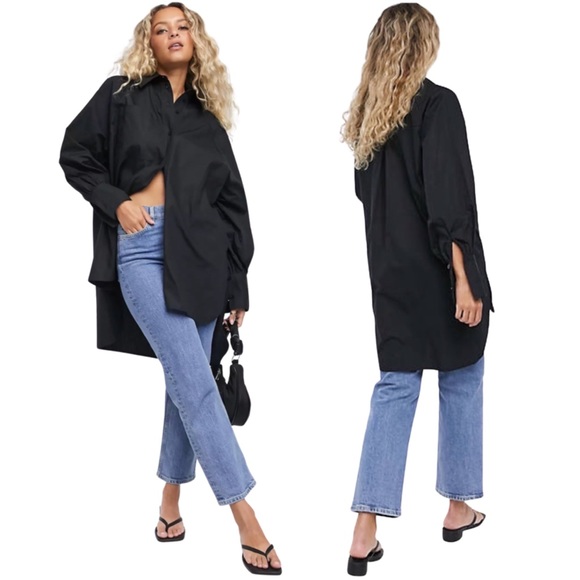 Topshop Tops - TOPSHOP Oversized Poplin Shirt